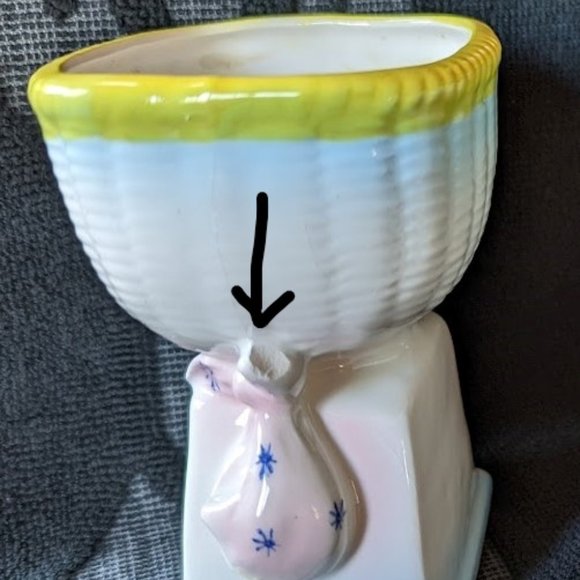 15% OFF Vintage Baby Scales Ceramic Vase/Planter #1  c 1960s - Picture 4 of 8